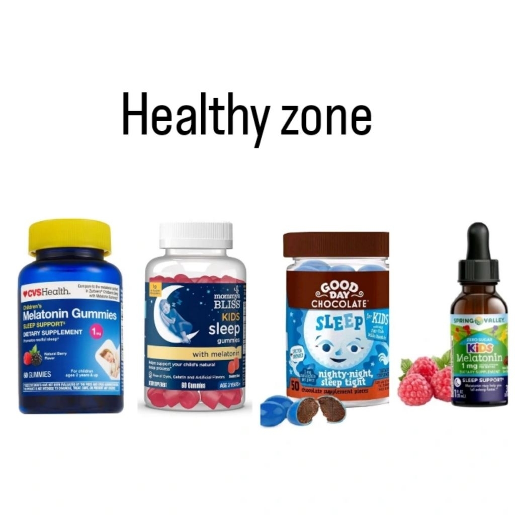 mommy's Bliss kids sleepwith Melatonin, spring valley, cvs health melatonin, good day kids sleep - c