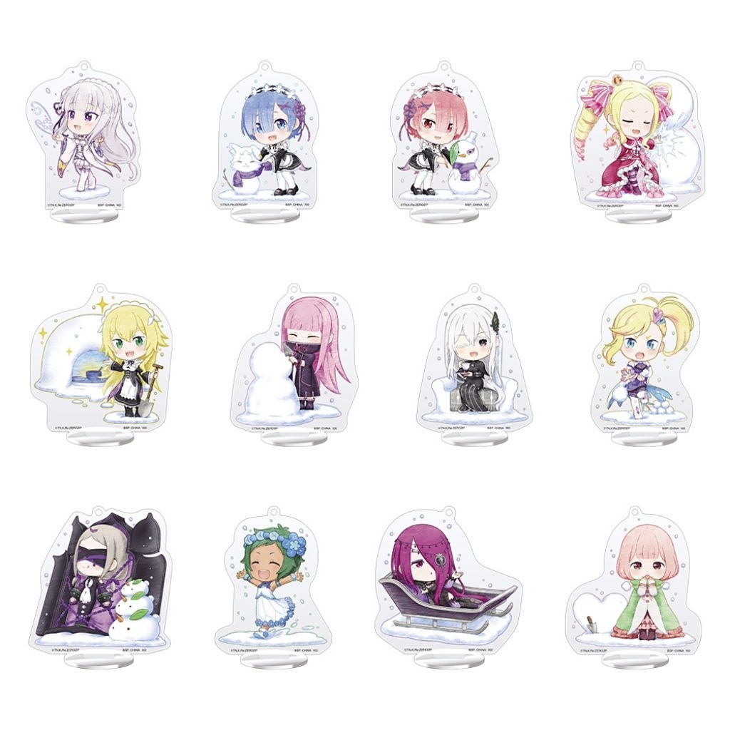 Ichiban Kuji Mini acrylic stand Re Zero Kara Hajimaru Isekai Seikatsu Rem Echidna Beatrice Minerva C