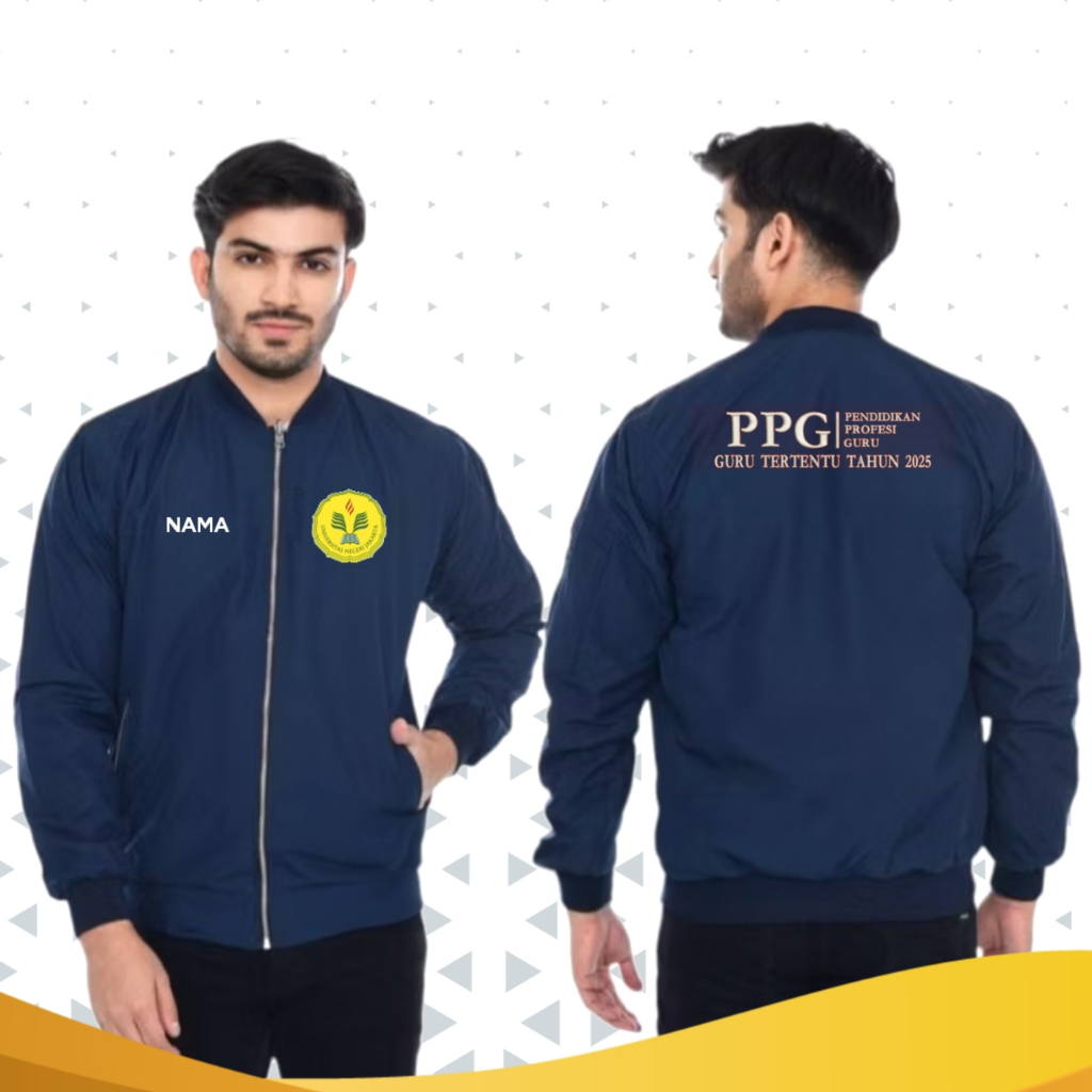 Jaket Ppg Universitas Negeri Jakarta Bordir Jaket PPG Universitas Custom Bordir