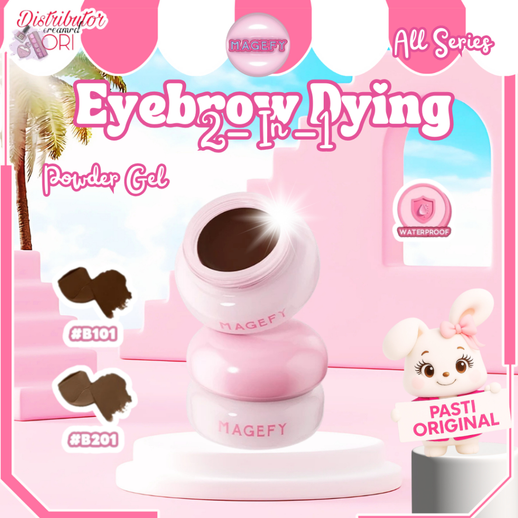 MAGEFY Eyebrow Dying Cream 2-In-1 Eyebrow Cream & Powder Gel Pomade Waterproof  | Distributor Cream 