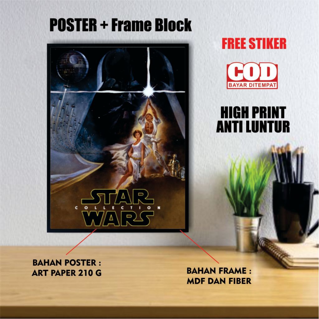 Poster Star Wars + Frame block