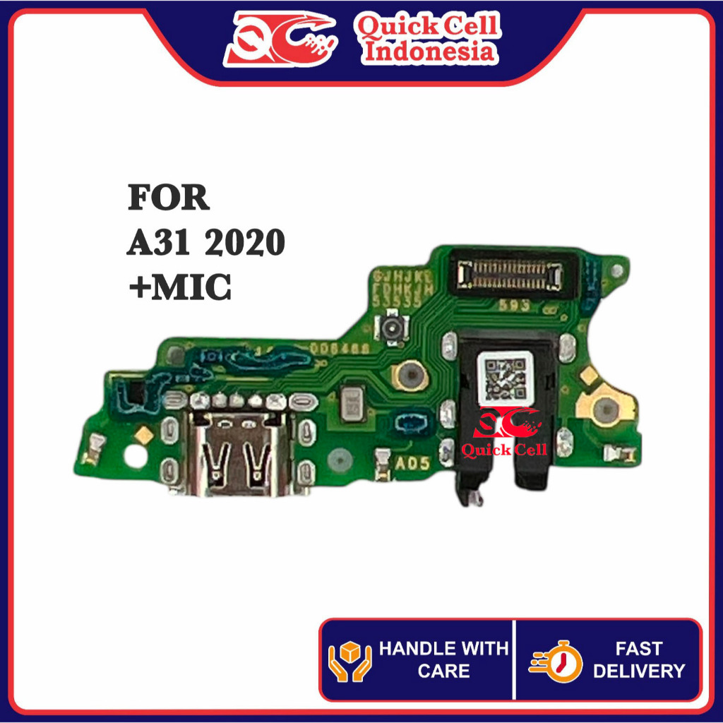 Quick Cell Konektor Papan Charger For Oppo A31 2020 +Mic - Fast Charging