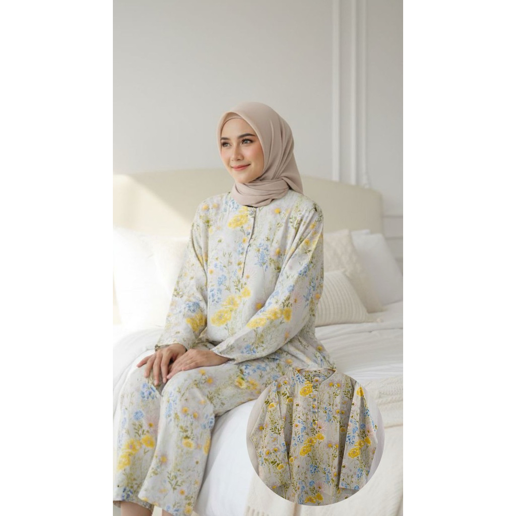 Senyum Pajama Basic Pajama Setelan Baju Tidur Wanita Piyama Dewasa Pakaian Tidur Piyama Set Piyama W