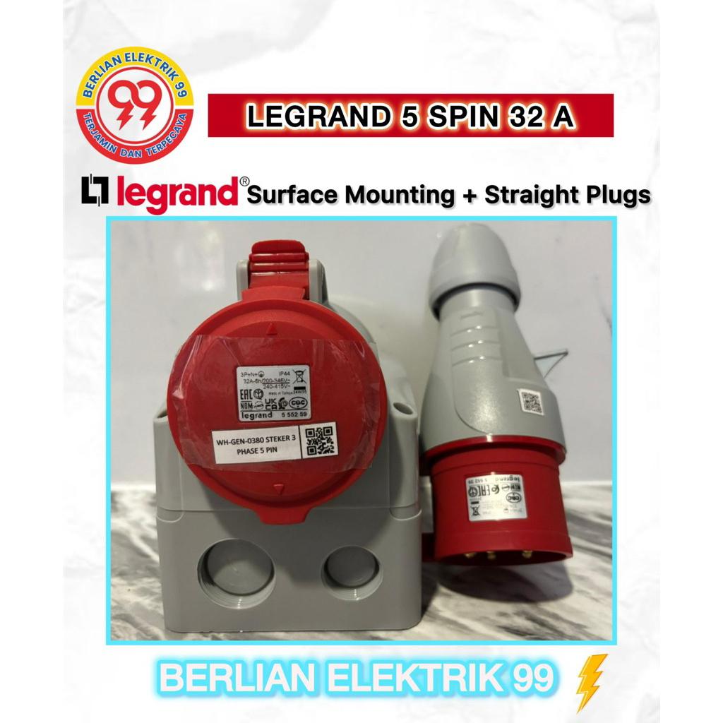 Legrand set surface mounting+plug 32A