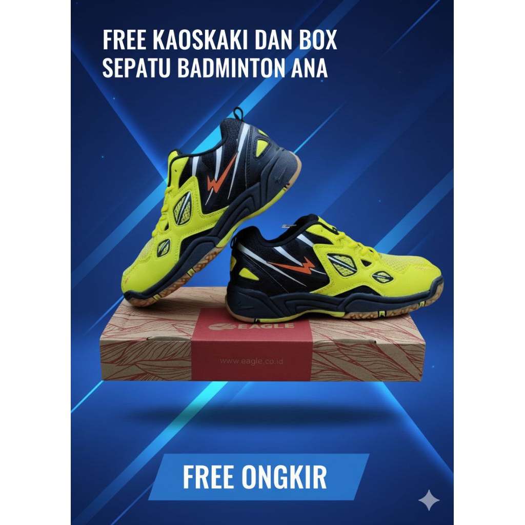 Sepatu Badminton Anak Eagle Sepatu Bulutangkis Nyaman Sepatu Badminton anak Terlaris