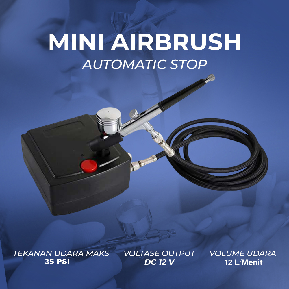 kompresor mini airbrush kit spray gun with pen brush set Mini Airbrush Automatic Stop Double Action 
