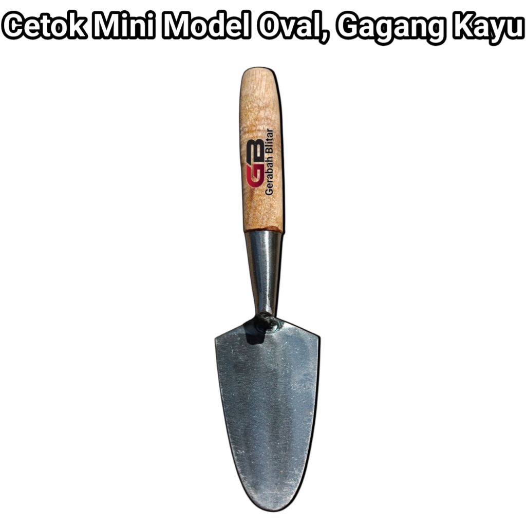 Cetok / Sendok Semen Mini Model Oval / Cetok Strike Oval / Sendok Semen Mini Gagang Kayu