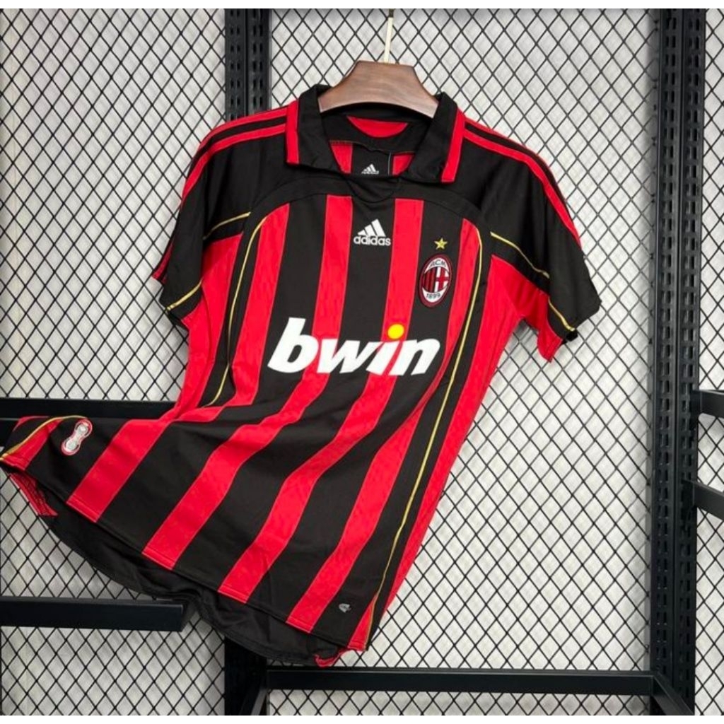 Jersey Kaos Baju Sepak Bola AC Milan Milano Home Away 3rd Third Retro Klasik Classic Jadul Lawas Vin