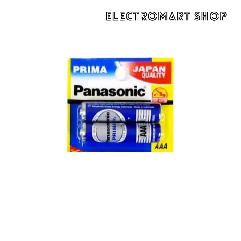 Baterai Panasonic AAA Prima 1.5 Volt Baterai Kecil Tahan Lama Remote AC, Mouse, Kalkulator