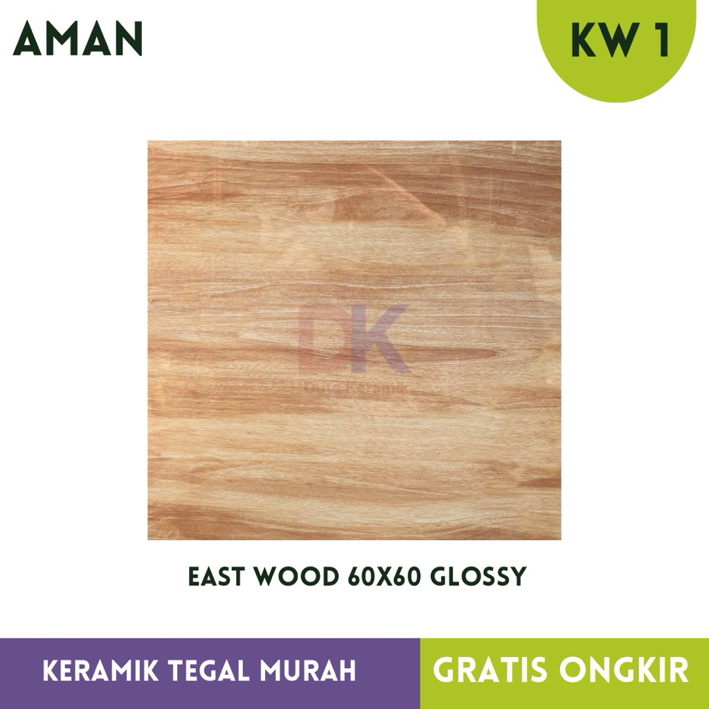 Granit Motif Kayu Glossy 60x60 EastWood Brown