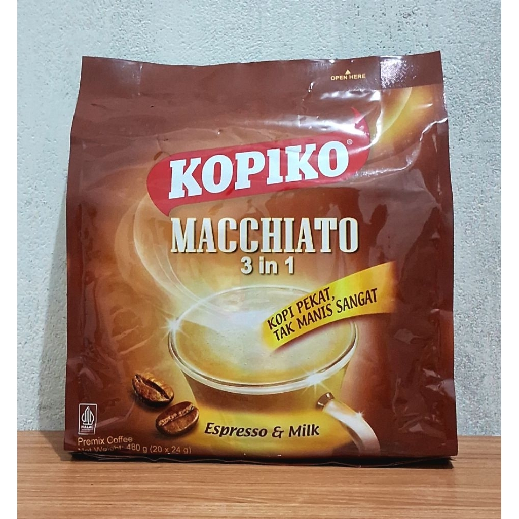 Kopiko Sachet, Macchiato, Creamy Latte, Low Acid, Kaw Coffee, Brown Coffee
