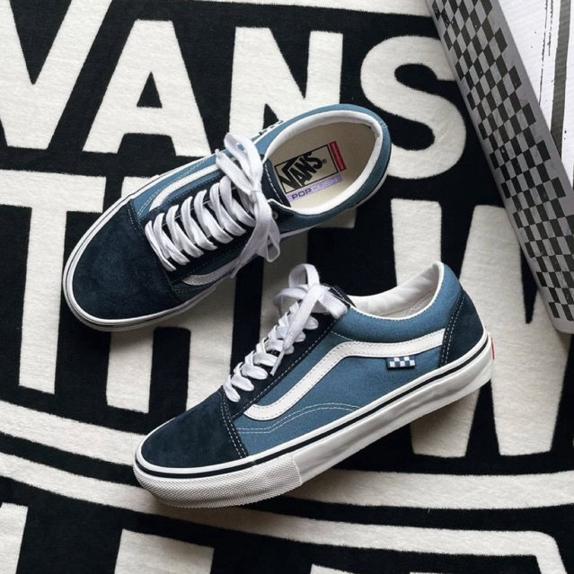 Sepatu Vans Oldskool Skate Pro Navy Original Resmi Navya