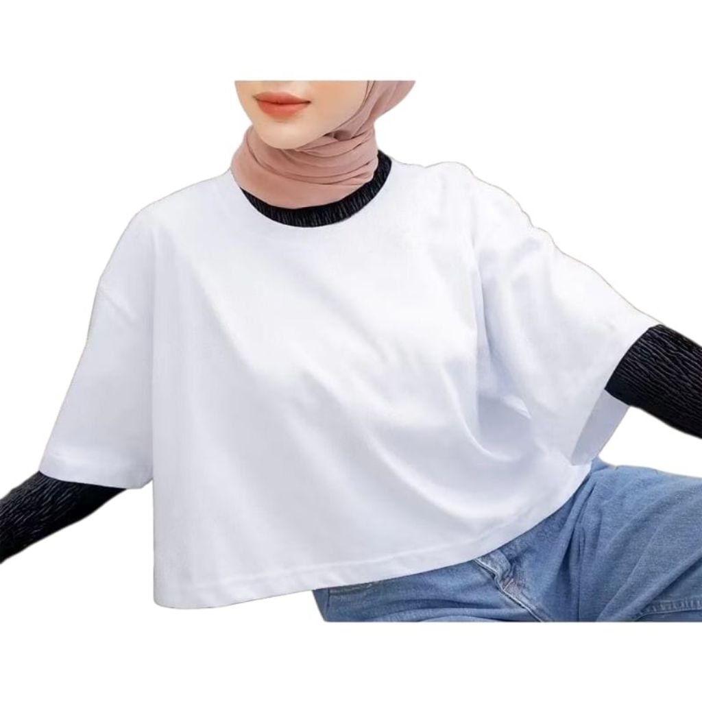 CROP Top Polos Oversize Kaos Atasan Wanita Crop Top Oversize Atasan Wanita Crop Top Oversize Terlari