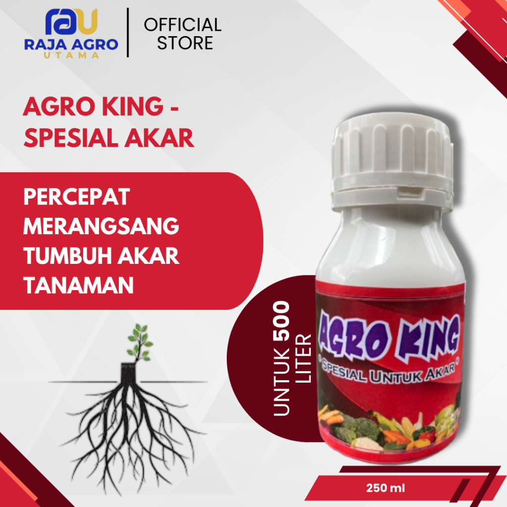 AGRO KING AKAR - Pupuk Zpt Percepat Perangsang Pertumbuhan Akar Tanaman dan Kuat Perbaiki Unsur Hara