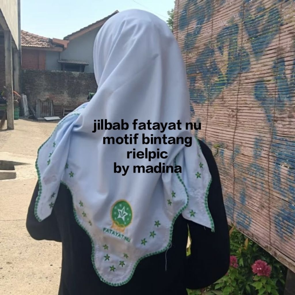 jilbab segi empat fatayat NU bordil logo fatayat NU motif bintang