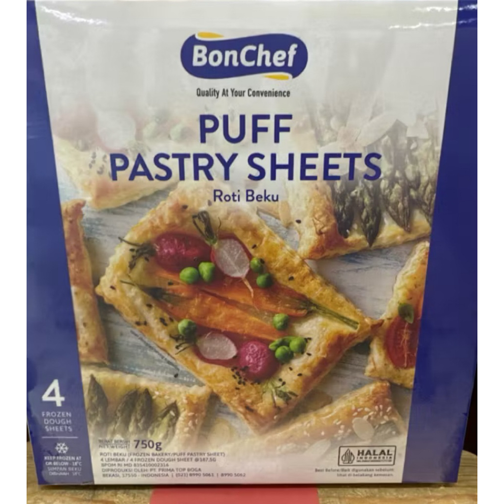 Bonchef Puff Pastry Sheet 750grm - Khusus Instan