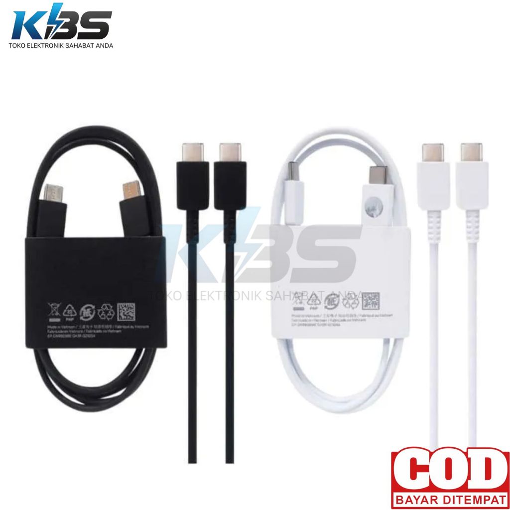 Kabel Data Charger USB Type C to TypeC Untuk HP Vivo Y39 5G Y36 Y35 V30e Y29 4G Y56 Y28s Y28 Y27 Y27