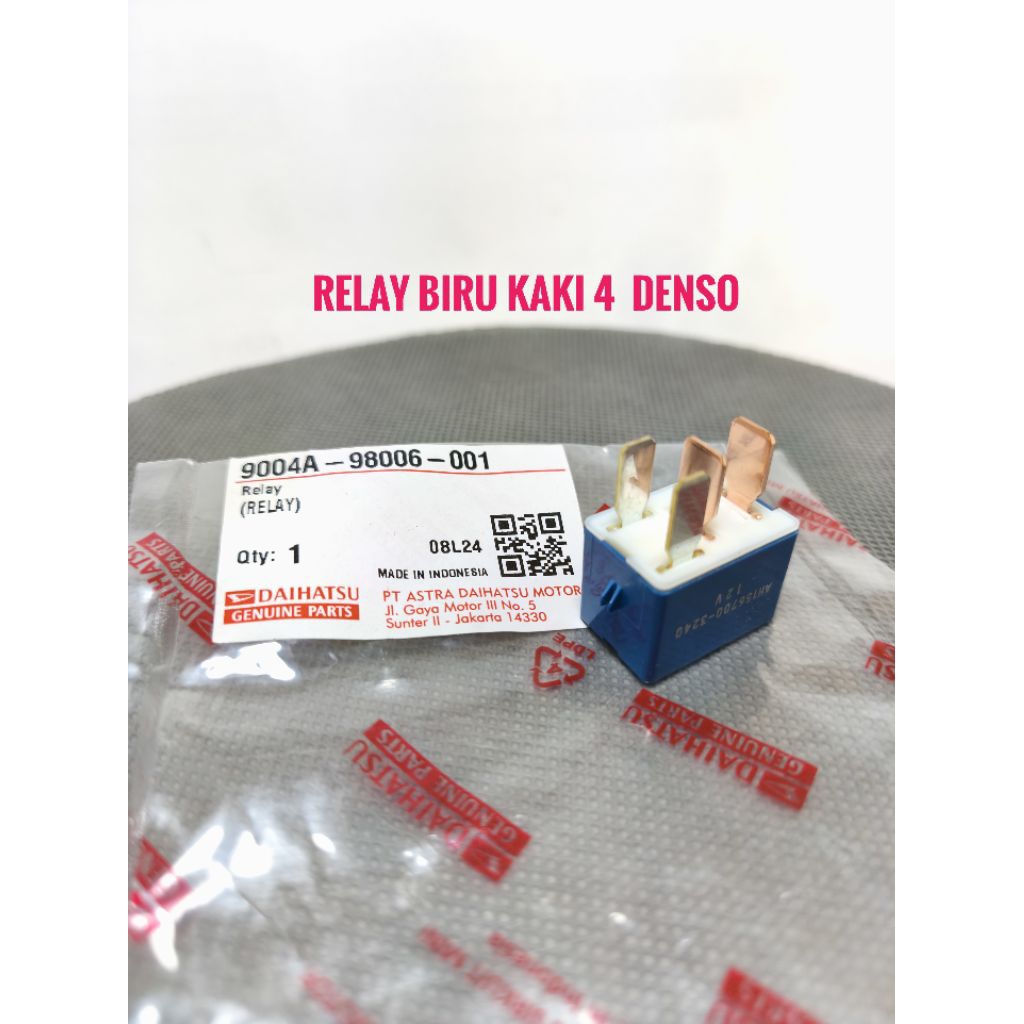 Relay Biru Kaki 4 Denso AH 156700-3240 Original Daihatsu 9004A-98006-001 Rellay Avanza Xenia Made In
