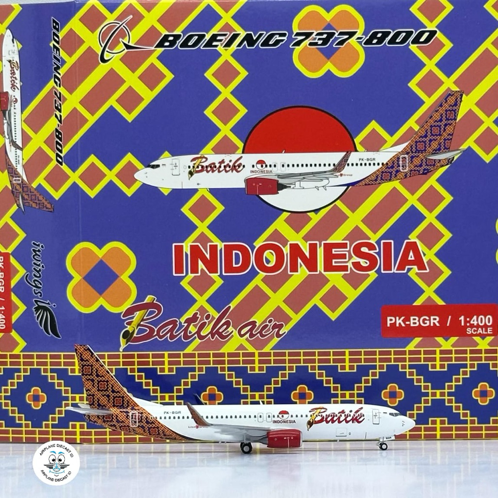 1/400 Batik Air Boeing B737-800 PK-BGR Diecast Pesawat Limited Edition 1:400 Scale