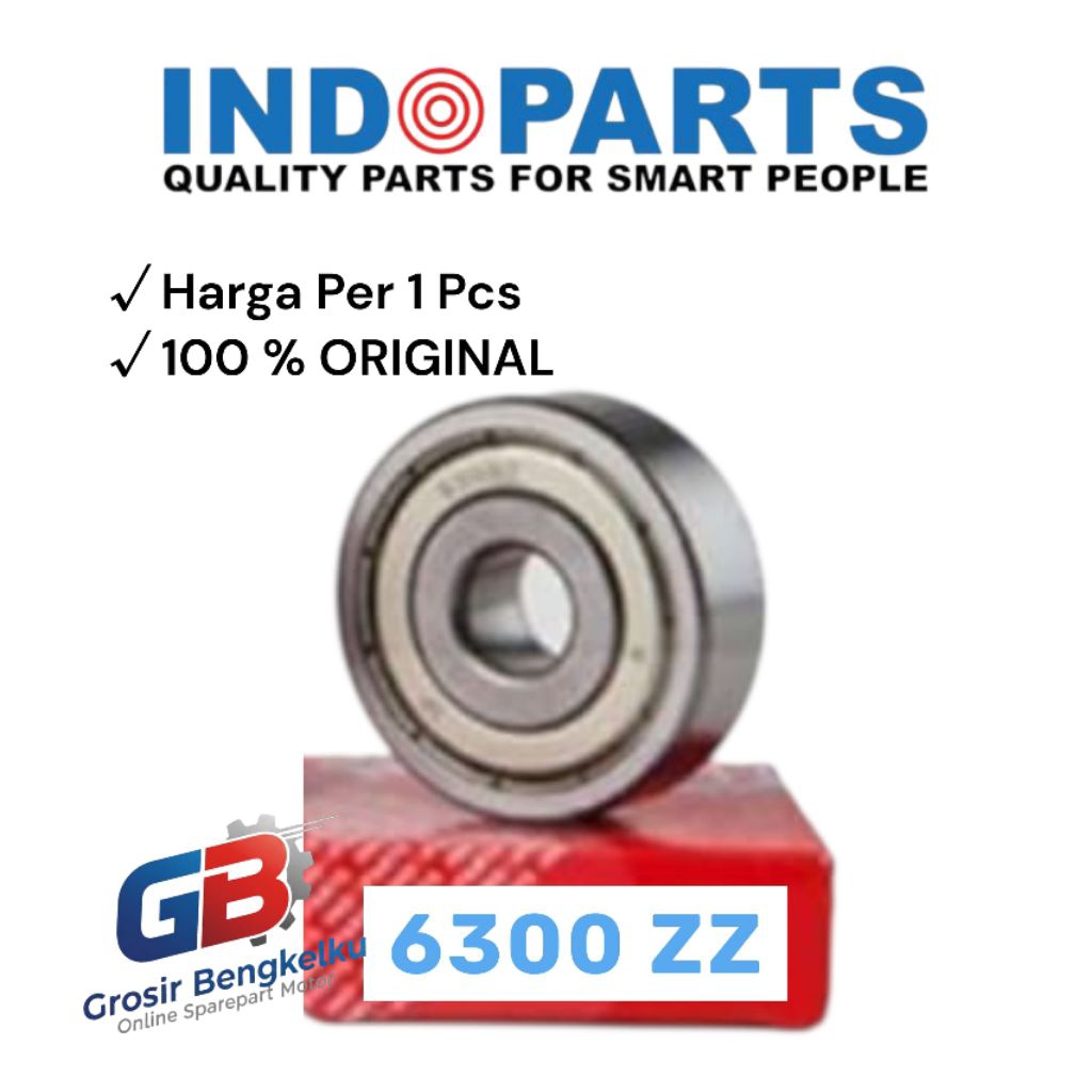 Indoparts Bearing 6300 ZZ - Laker Motor- Laher roda  nmax Mio Jupiter fino