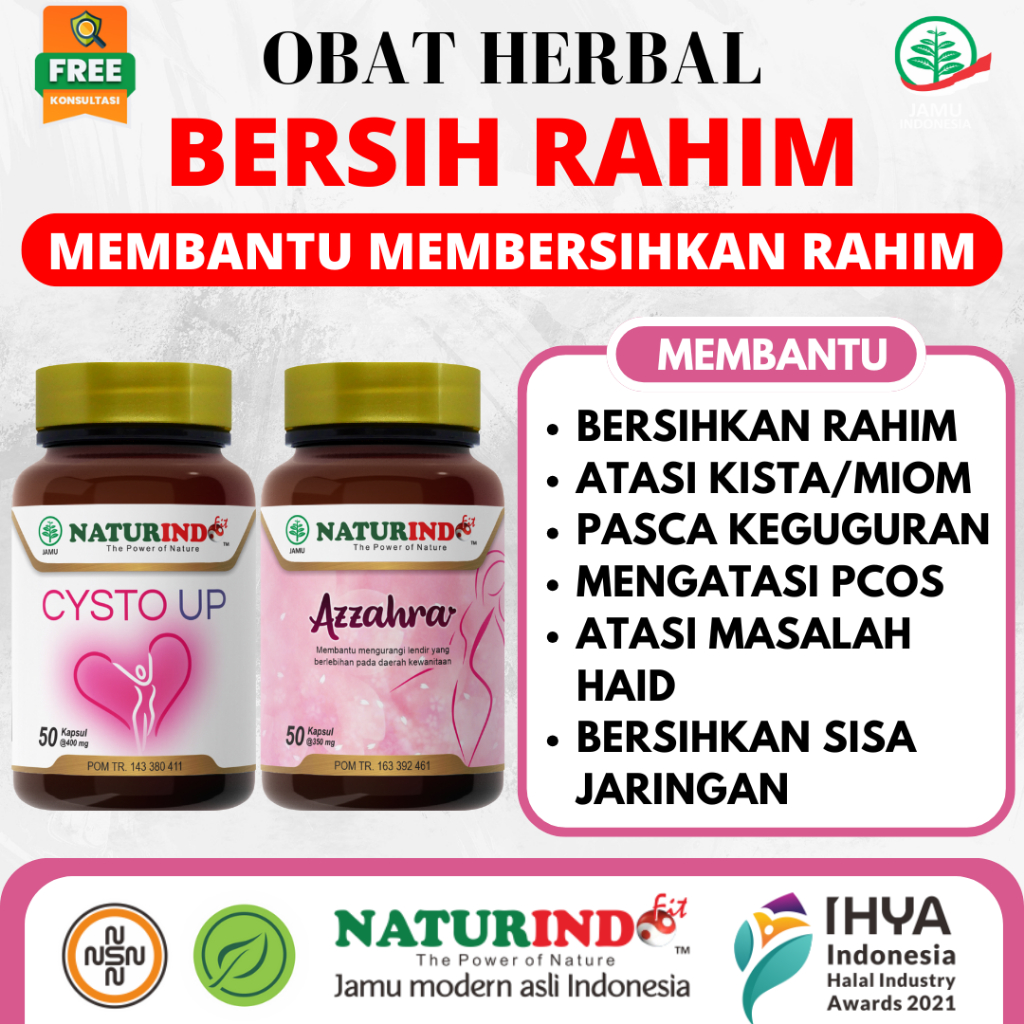 CYSTO UP Obat Pembersih Rahim Setelah Keguguran Pendarahan Nifas Lancar Haid Macet Jamu Herbal