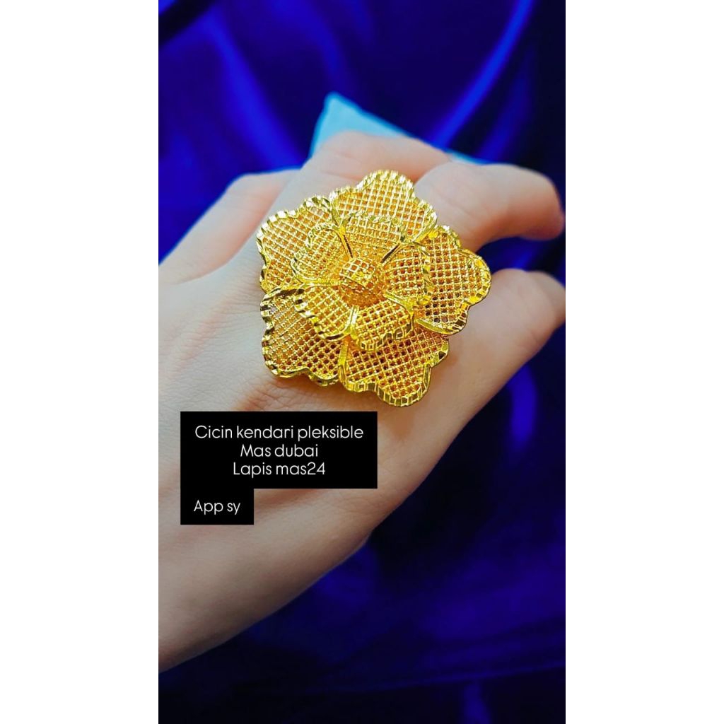 Cincin kendari pleksible mas dubai lapis mas 24