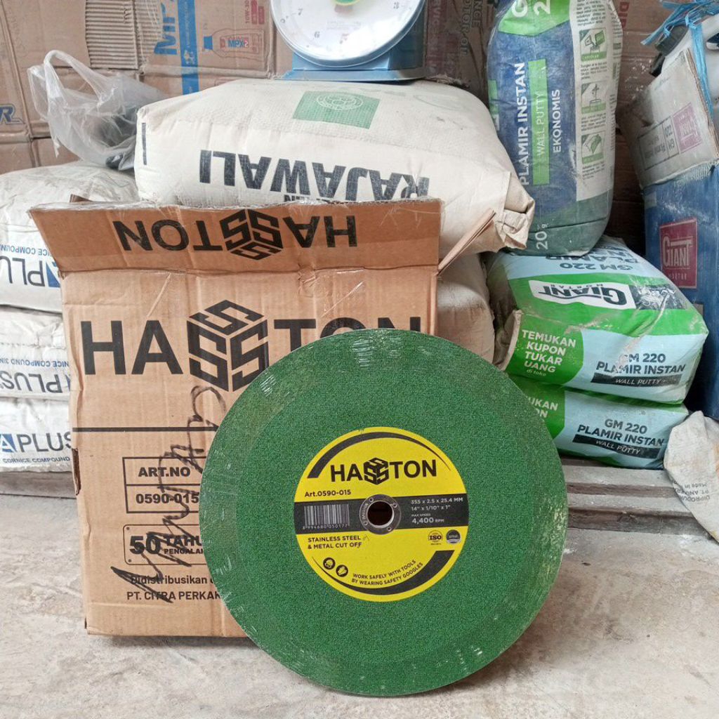 batu potong mata grindra hasston 14"/mata potong gerinda/mata potong besi (1 pack= 5 keping)