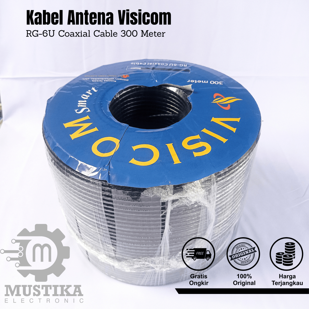 KABEL ANTENA TV VISICOM RG-6U 300 METER /