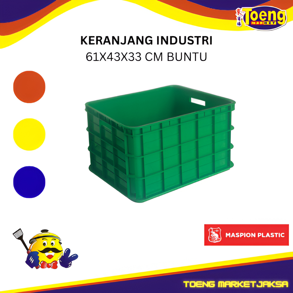 Keranjang Serbaguna - Keranjang Krat - KERANJANG INDUSTRI 61X43X33 CM BUNTU MASPION