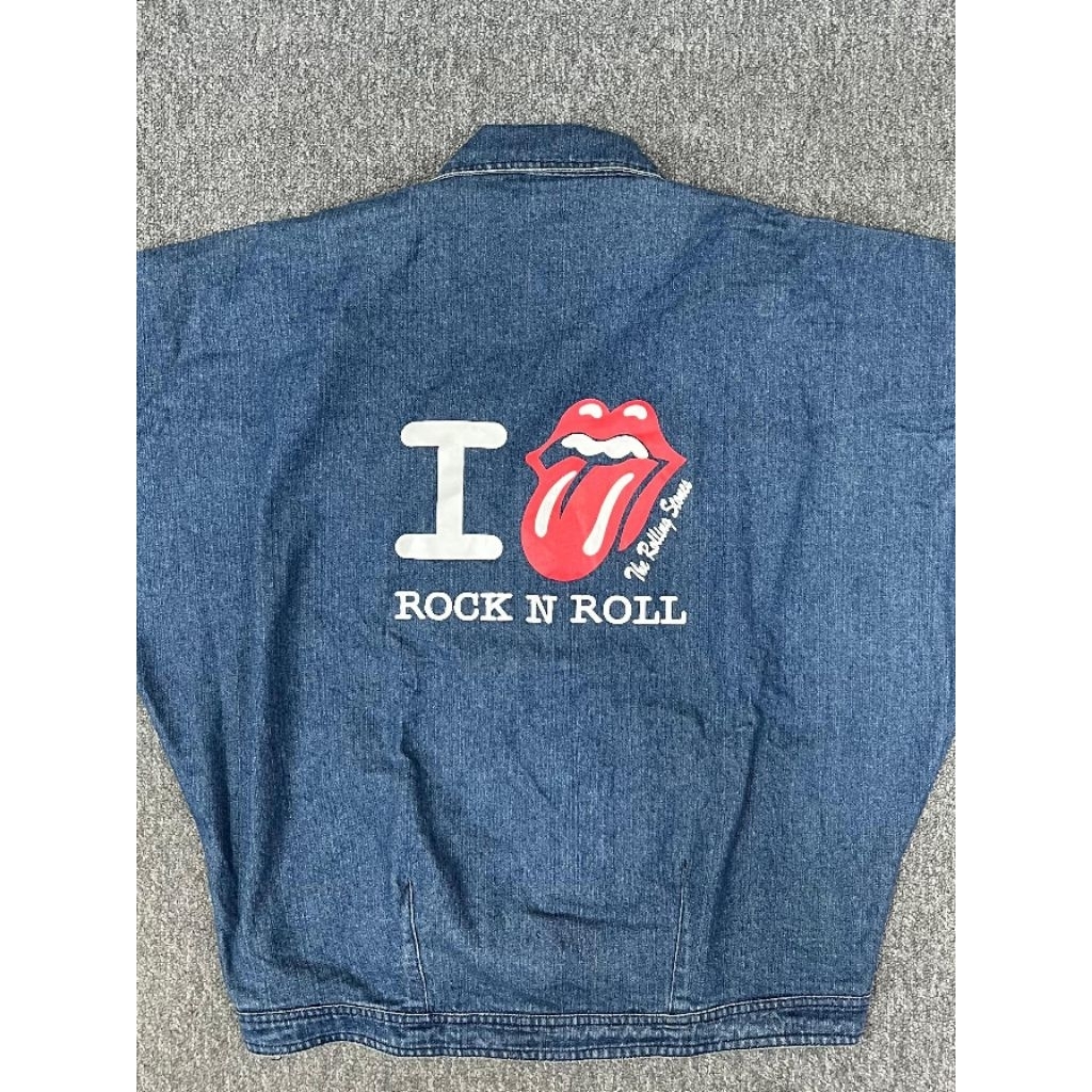 Jeans Jacket Rolling Stones Model Batwing Size M