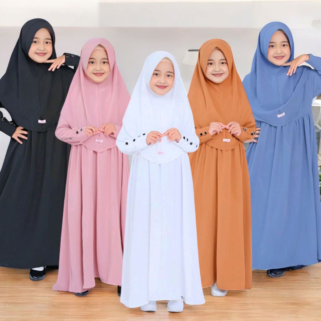 Hamis Anak Perempuan Gamis Anak2 Pakaian Muslim Gamia Abaya Syar I Anak Tanggung Ramadan 2026 Busana