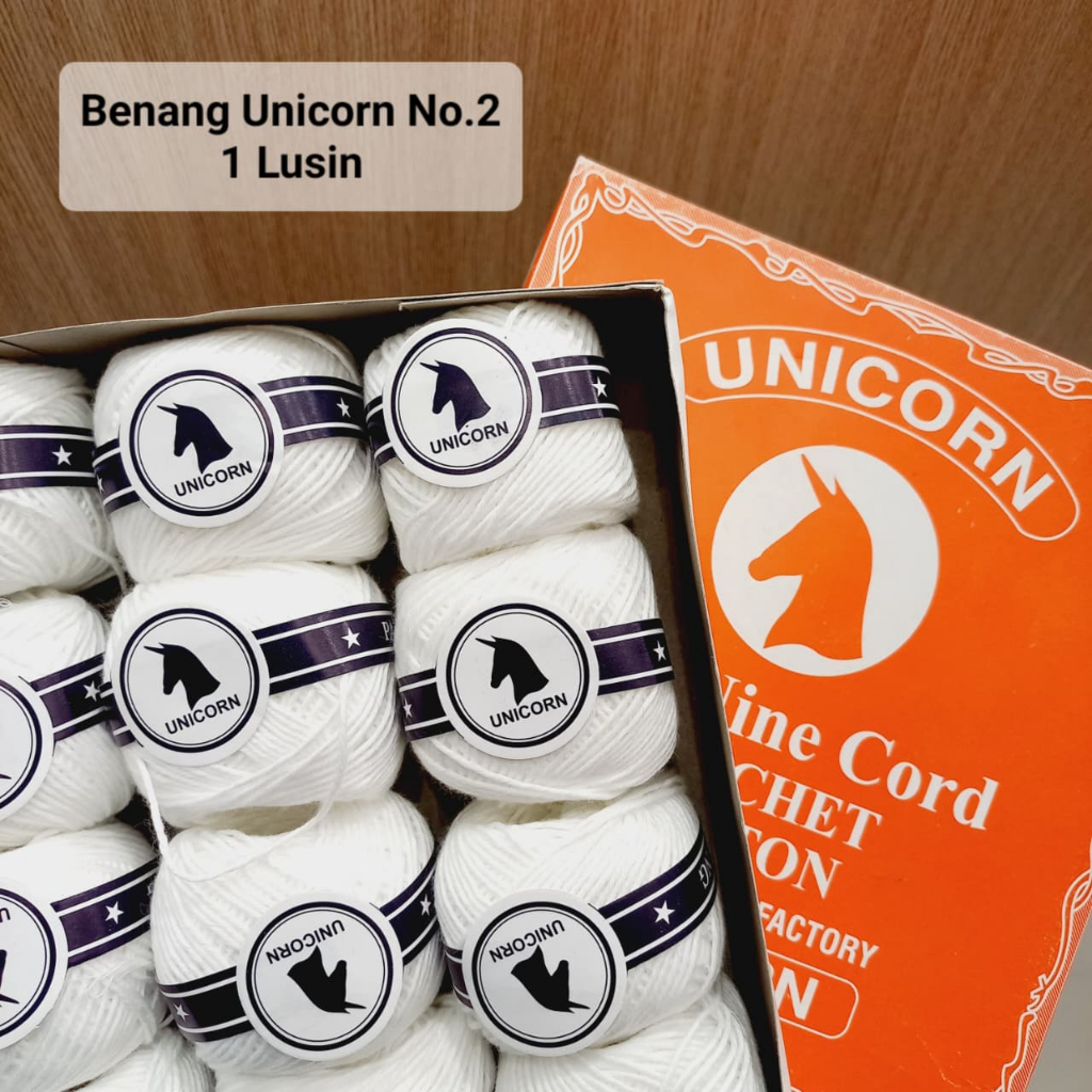 Benang Unicorn No.2 Dijual 1 Lusin Benang Kasur Katun Unicorn Benang Mecrame