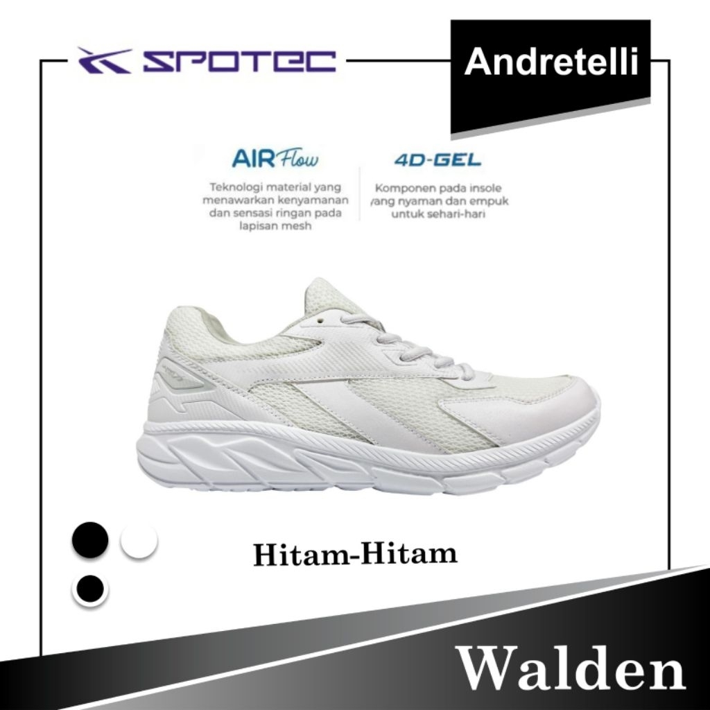 SPOTEC WALDEN Sepatu Sekolah PUTIH / PUTIH