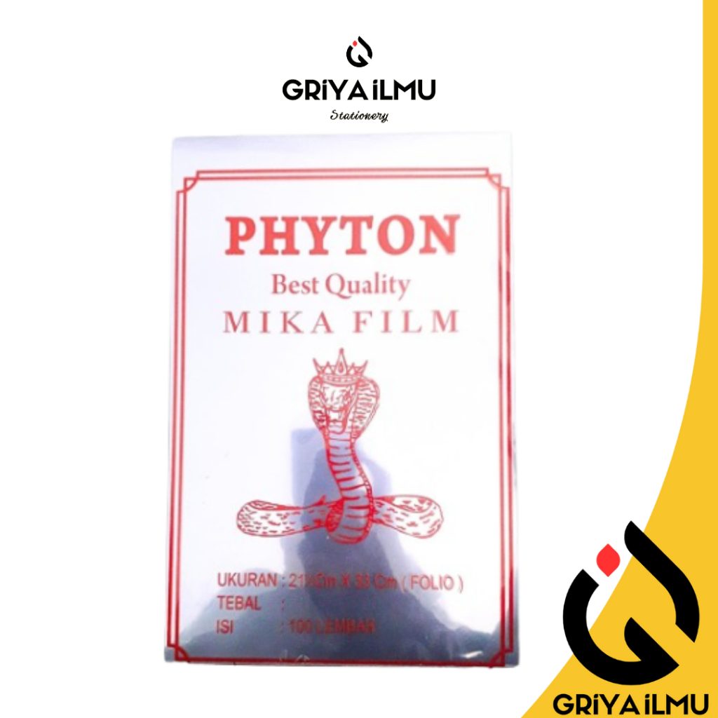 Mika Film Bening/Sampul Mika/ Cover Mika Transparan PHYTON Ecer 10 Pcs (057019)