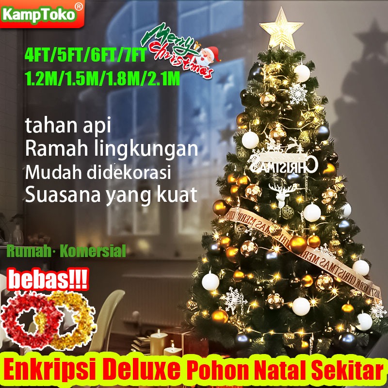 【Model Tahun Baru 2025】120/150/180/210cm pohon Natal Tree Besar Pohon Green pohon natal baru dekoras