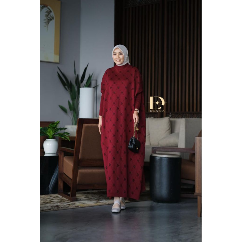 (oX8) DLOVERA MONOGRAM SADIA Baju Dress Gamis Wanita Muslimah Monogram Series By D'lovera. Tzy Olsho