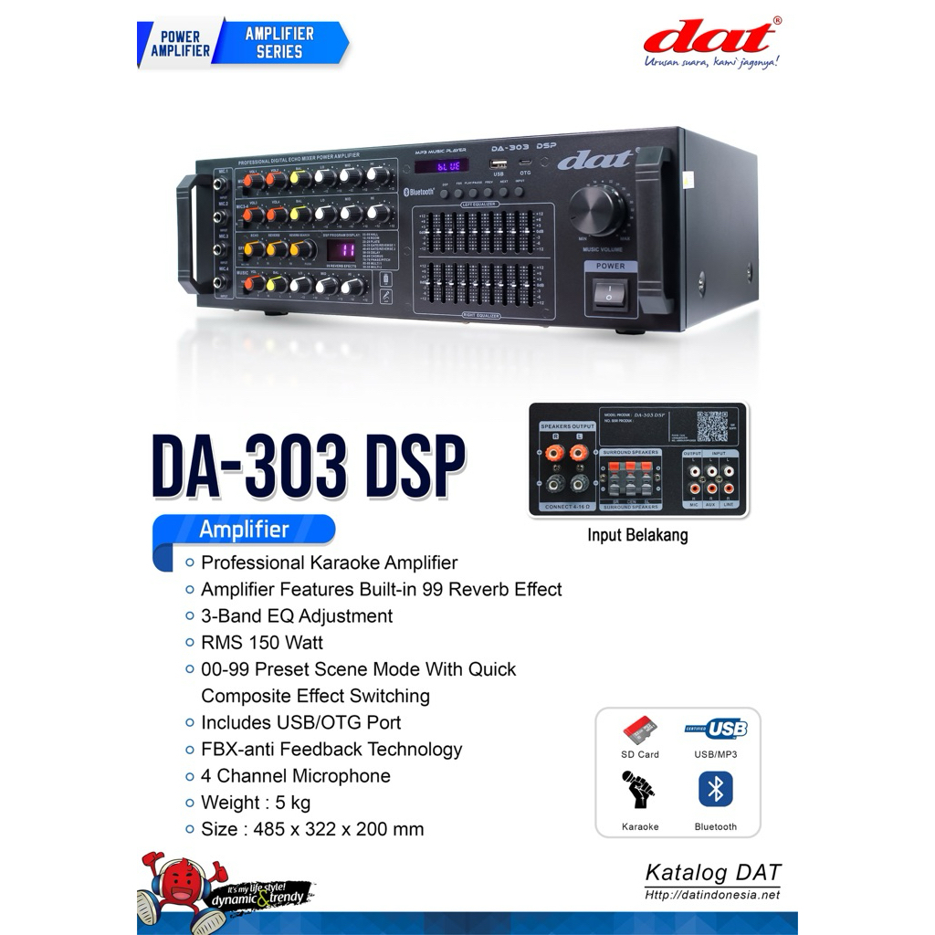 AMPLIFIER DAT DA 303 DSP AMPLI DAT DA303DSP