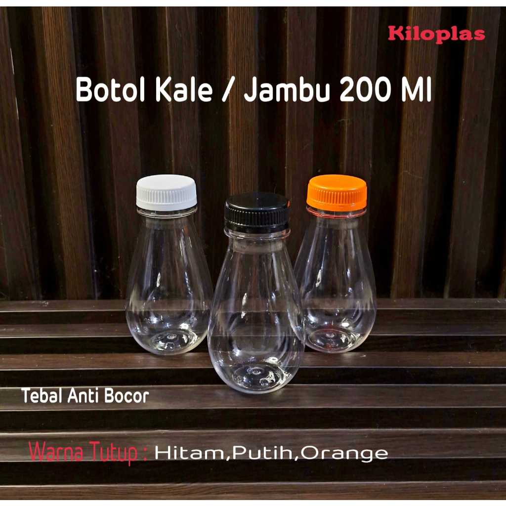 BOTOL KALE JAMBU 200ml (botol plastik tebal)