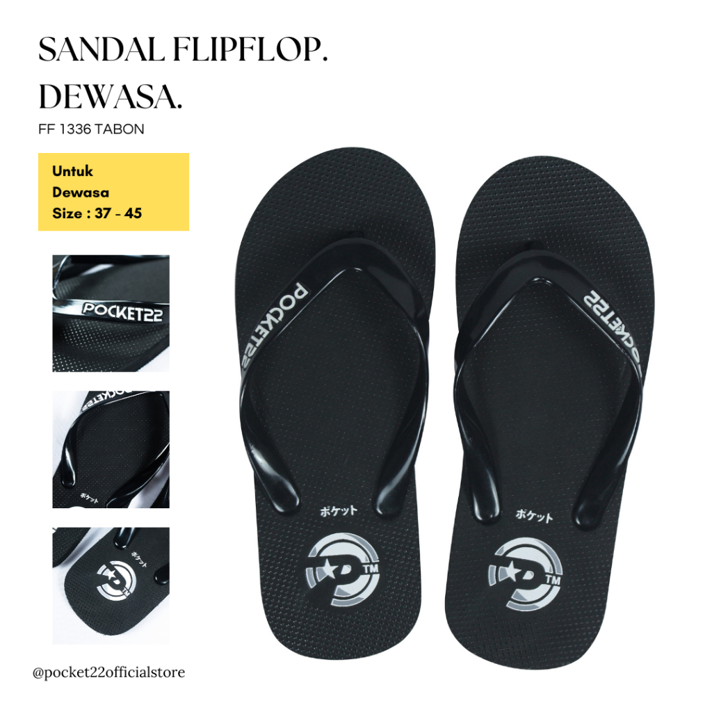 Pocket22 Sendal Motif FFD 1336 TABON - Sandal Terbaru, Tampilan Menarik, Empuk Dan Nyaman Dipakai