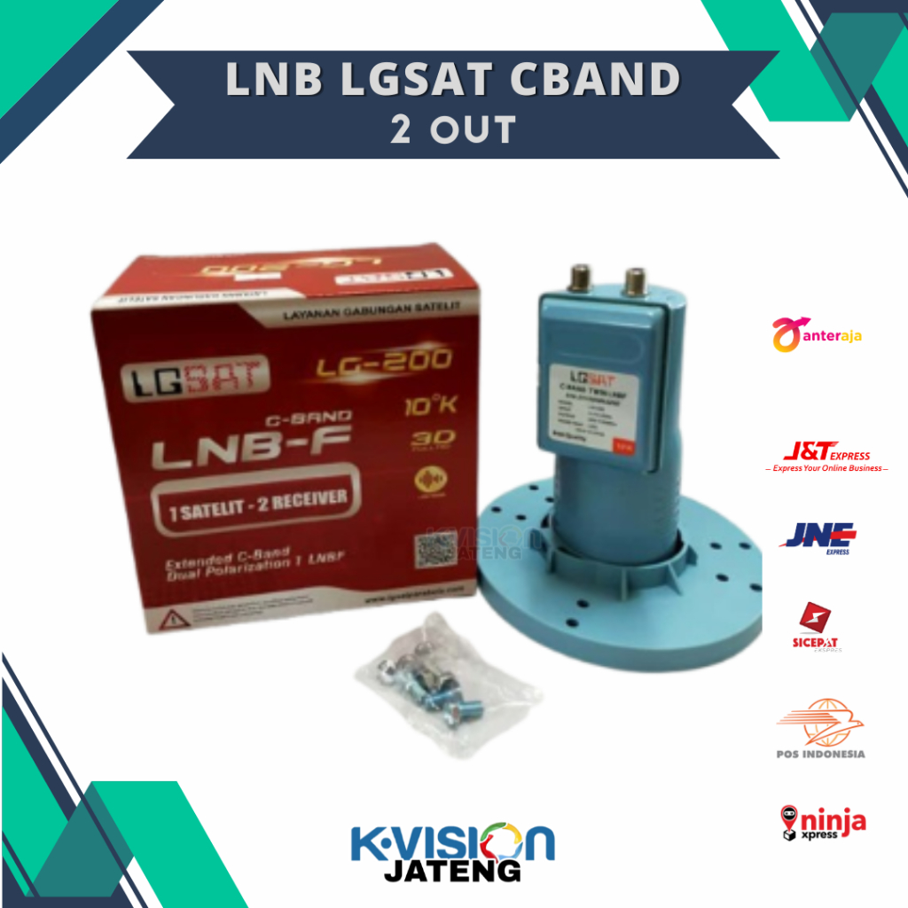 LNB C Band 2 Out  2 tv Untuk Parabola Jaring