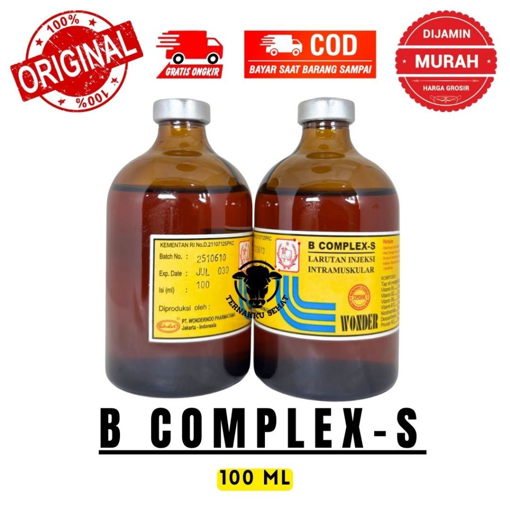 B COMPLEX-S SUPER 100 ml - WONDER - Vit B Komplek Hewan