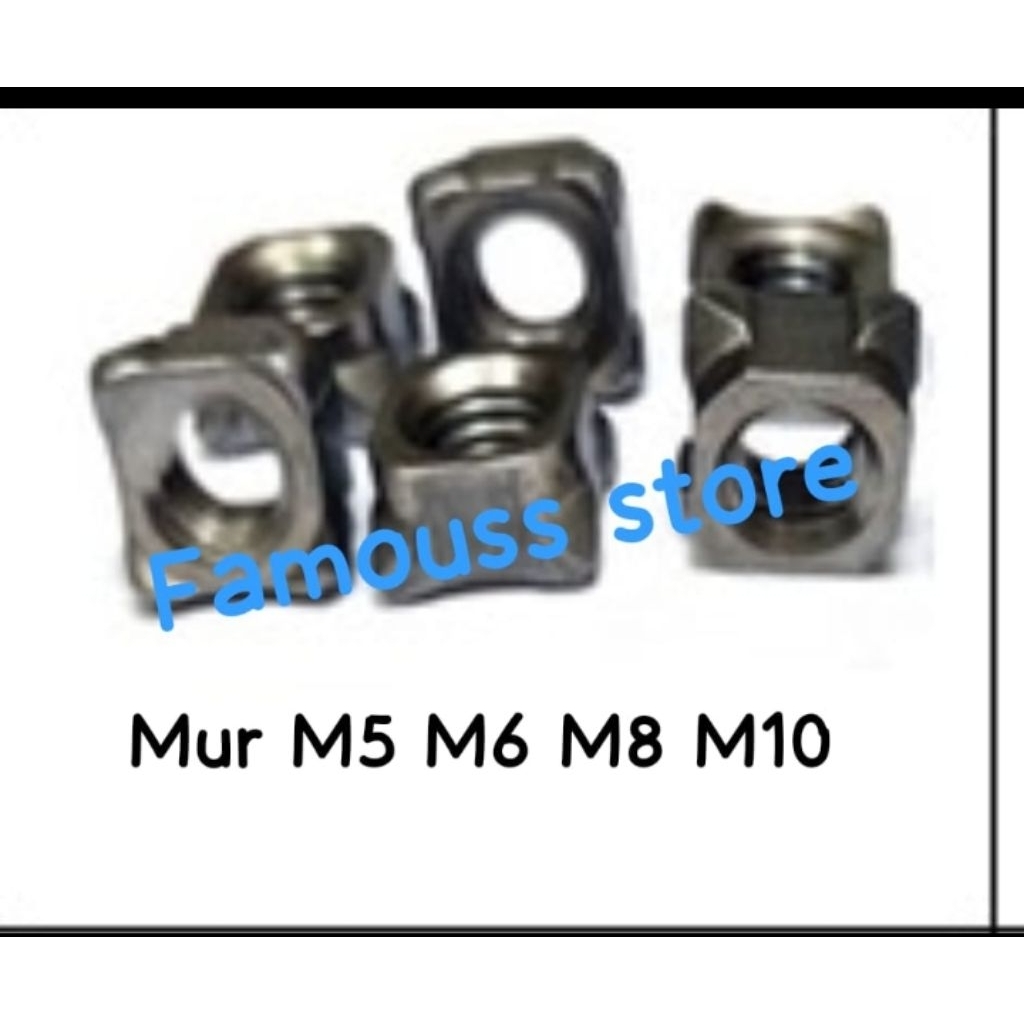 Mur Las Welding Nut mur kotak M5 Pitch 0.8 M6 X 1.0 M8 X P 1.25