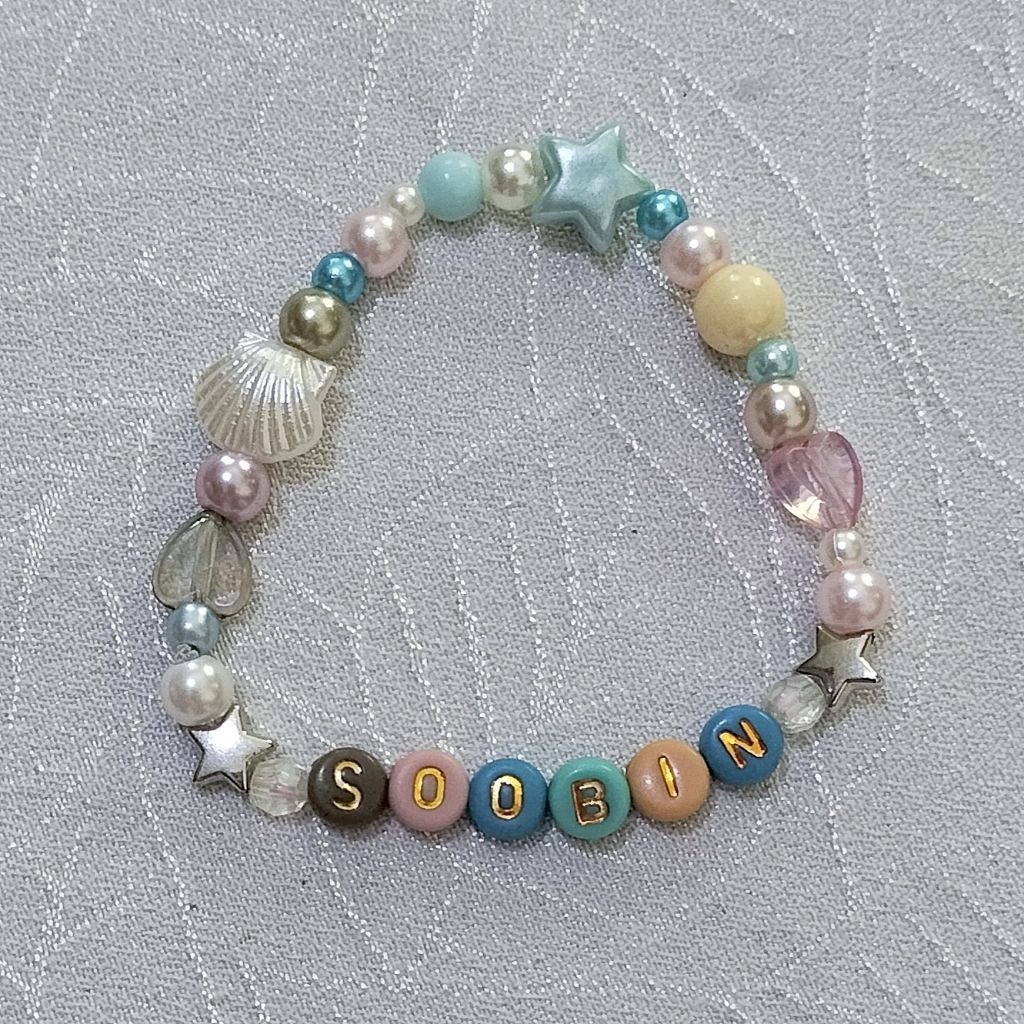 (BISA REQUEST NAMA) SOOBIN Beads Bracelet Gelang Manik KPOP