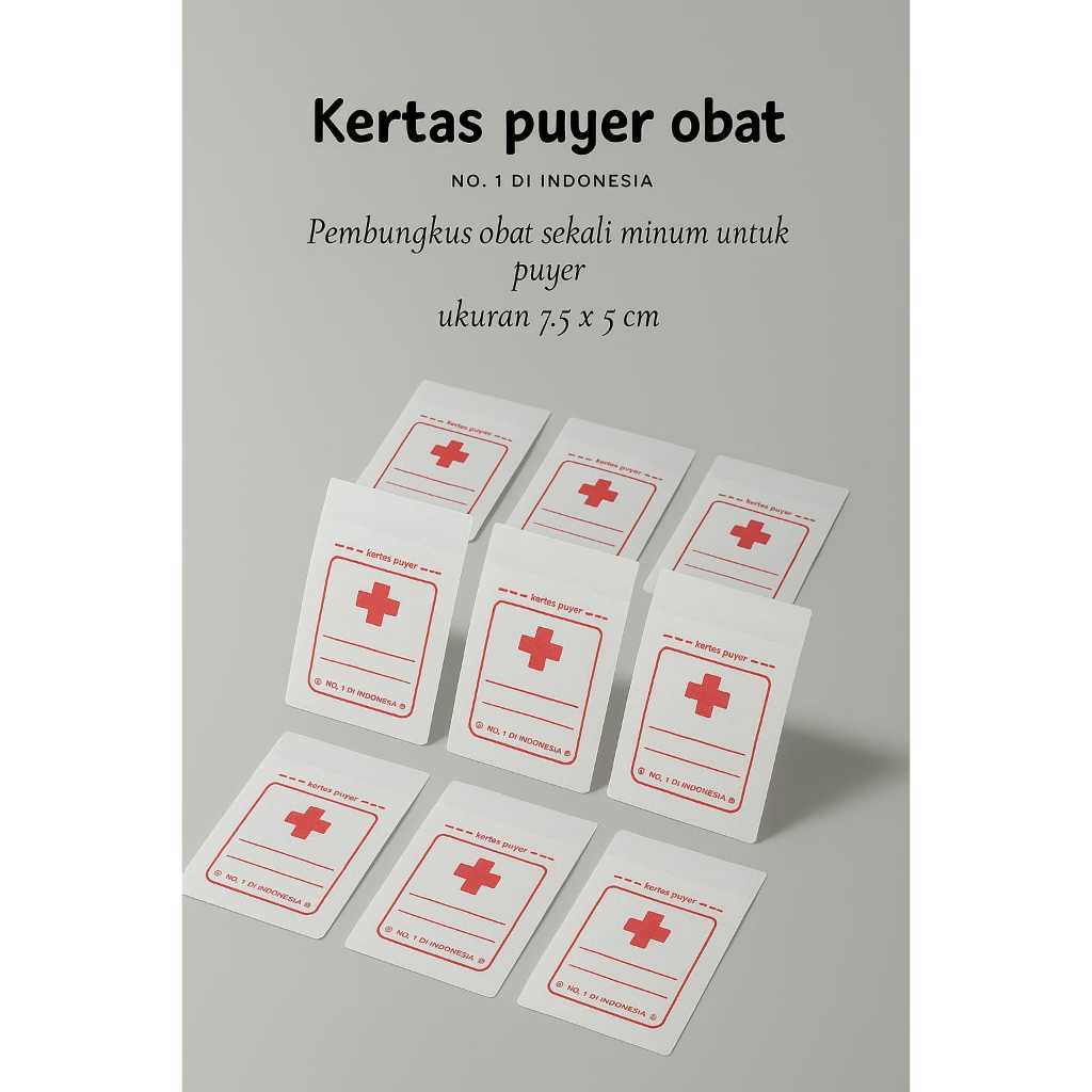 Kertas Puyer Obat / Kertas Puyer Logo / Kertas Perkamen / Kertas Puyer Press