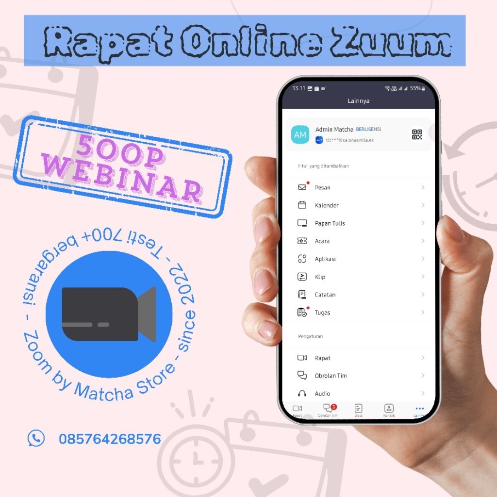 ZOOM WEBINAR 500 PESERTA 1 HARI, 2 HARI, 3 HARI, 1 MINGGU
