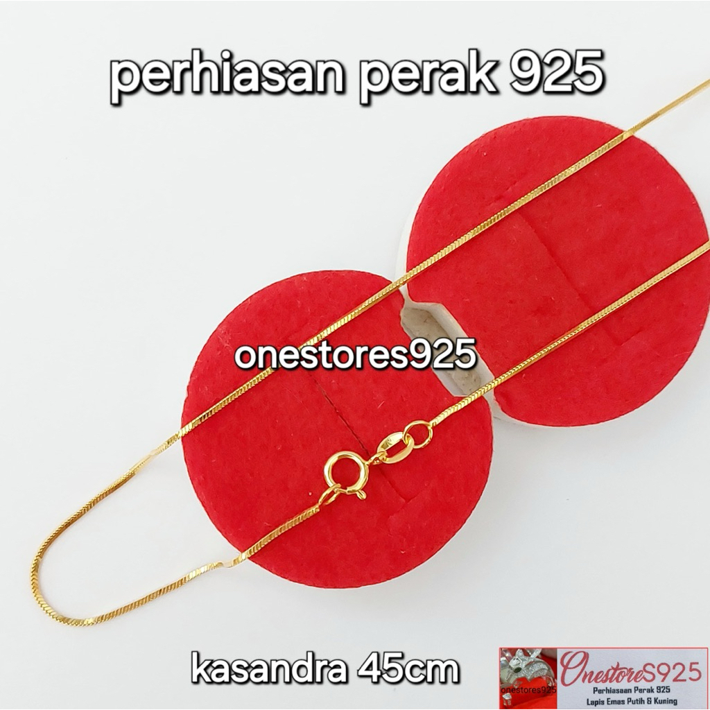 KALUNG KASANDRA PERAK 925 LAPIS EMAS KUNING