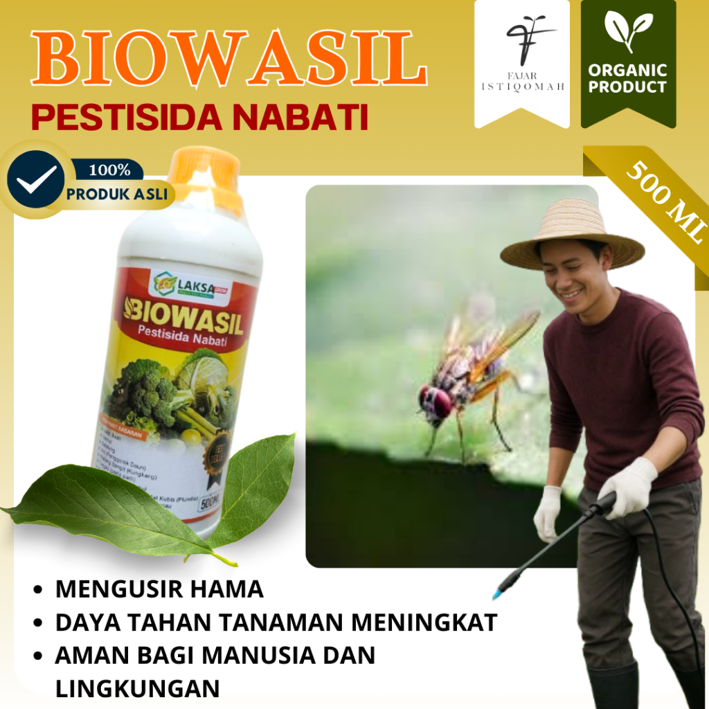 BIOWASIL – Pestisida Nabati Apel 500ml – Obat Aman untuk Lalat Buah & Kutu Daun