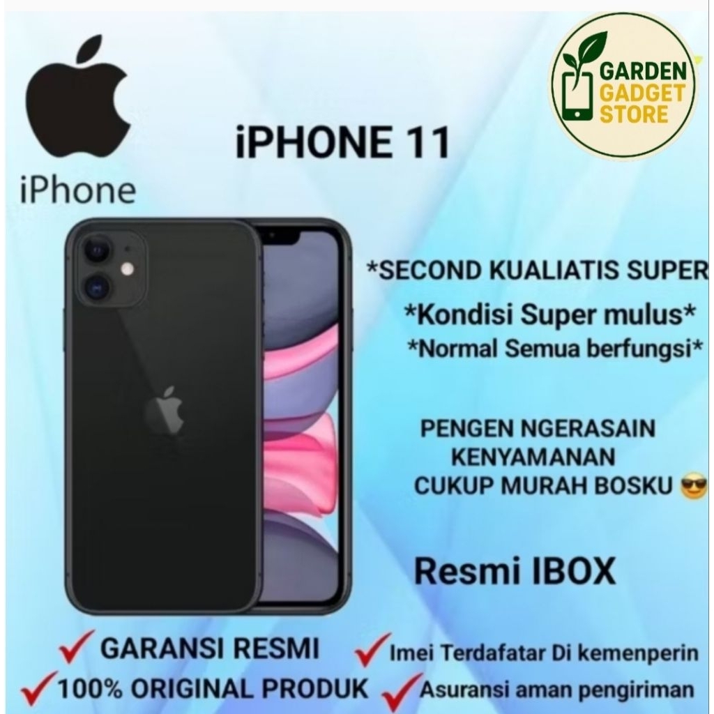 IPHONE 11 128 GARANSI RESMI IBOX INDONESIA
