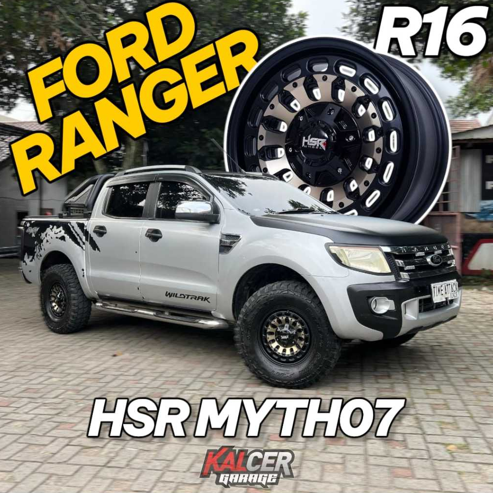 Velg offroad Ring 16 Lubang 6 HSR MYTH07 Lebar 7 ET20 Black Bronze Oil