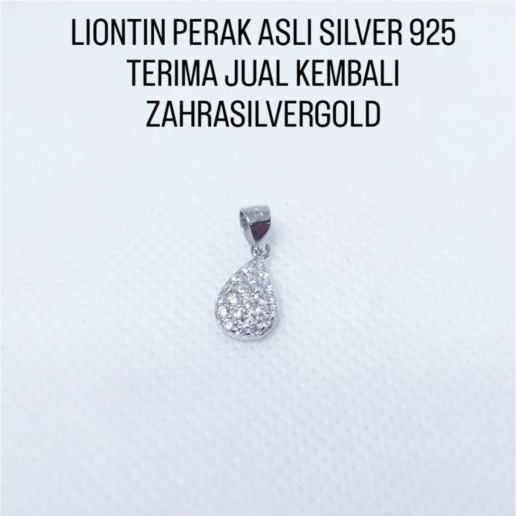 Liontin Tetes Air Kecil Perak Asli Silver 925 (Terima Jual Kembali)